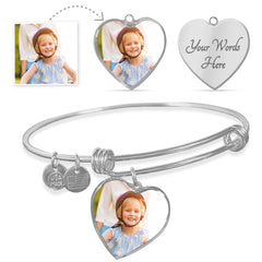 Bangle Bracelet - Heart