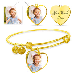 Bangle Bracelet - Heart